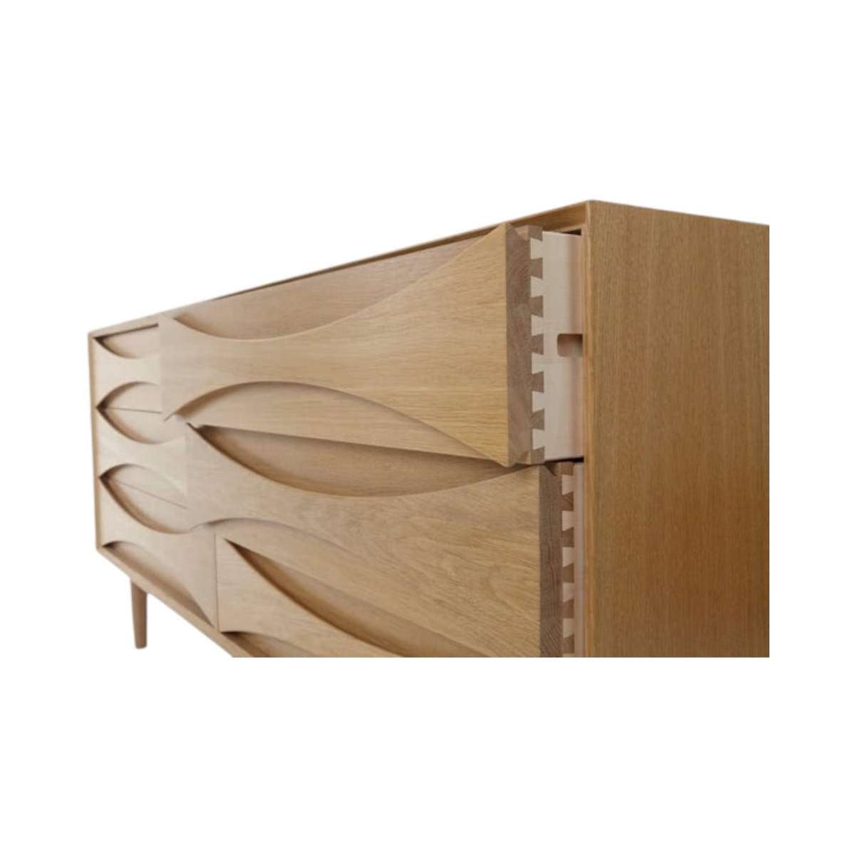 Vodder Bank of Drawers - natural wood grain
