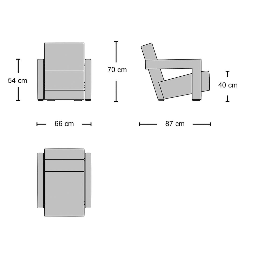 Utrecht Armchair - angular armchair from Nue Modern
