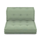 Mahjong Armless Module - quilted upholstery in soft fabric