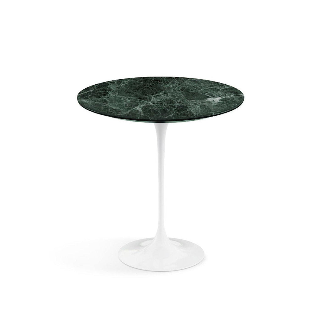 Pedestal Side Table - Marble Top - mid-century modern pedestal design