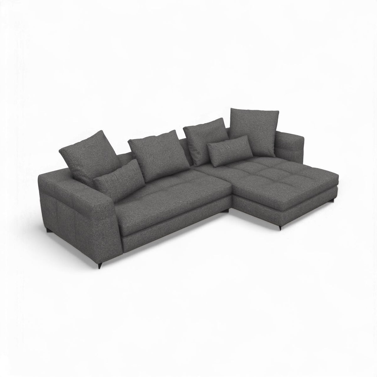 Portman 3-Seater Sofa with Large Chaise - three tailored seats and a large chaise