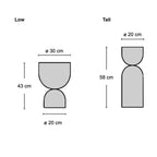Hourglass Side Table - sculptural side table from Nue Modern