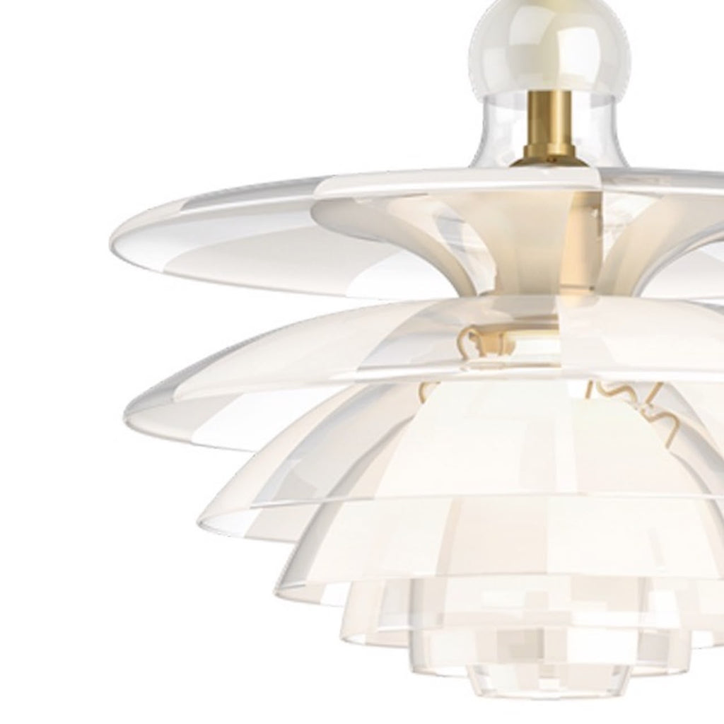 Septima Pendant Lamp - layered pendant of stacked luminous discs
