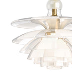 Septima Pendant Lamp - layered pendant of stacked luminous discs