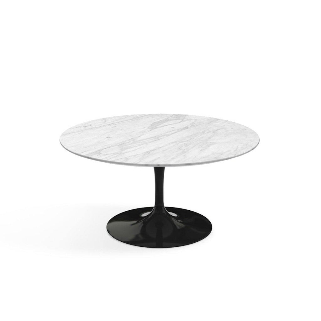 Pedestal Low Table - Marble Top - available with an Arabescato marble top