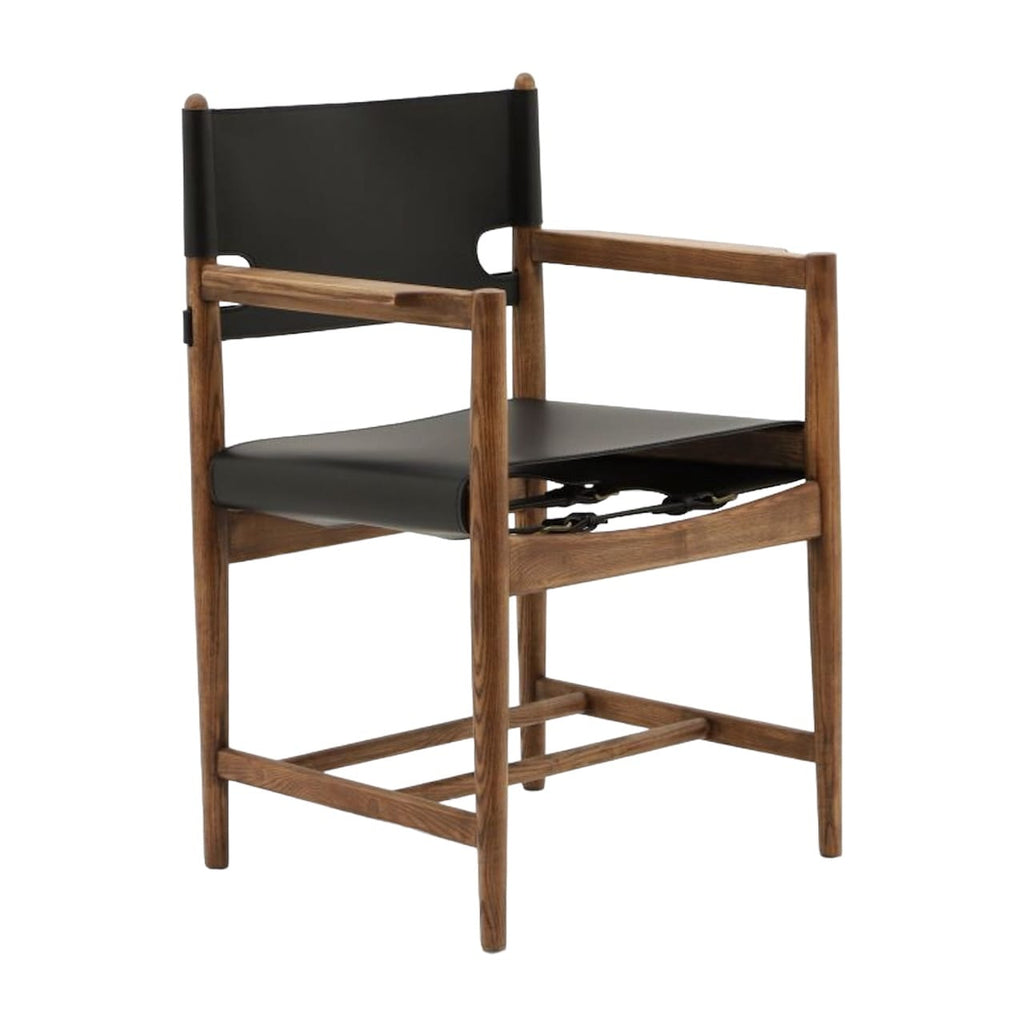 Spanish Dining Armchair - thick saddle leather