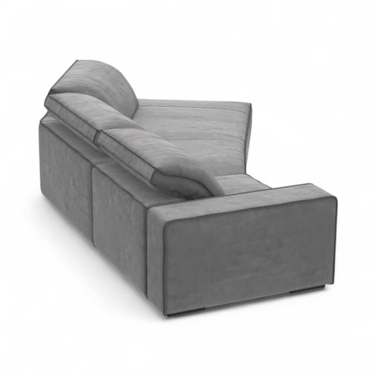 Budapest Large Sectional Sofa - softly rounded arms and a gracefully drawn back