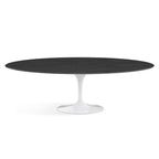 Oval Pedestal Dining Table - Wooden Top - available with a dark walnut top