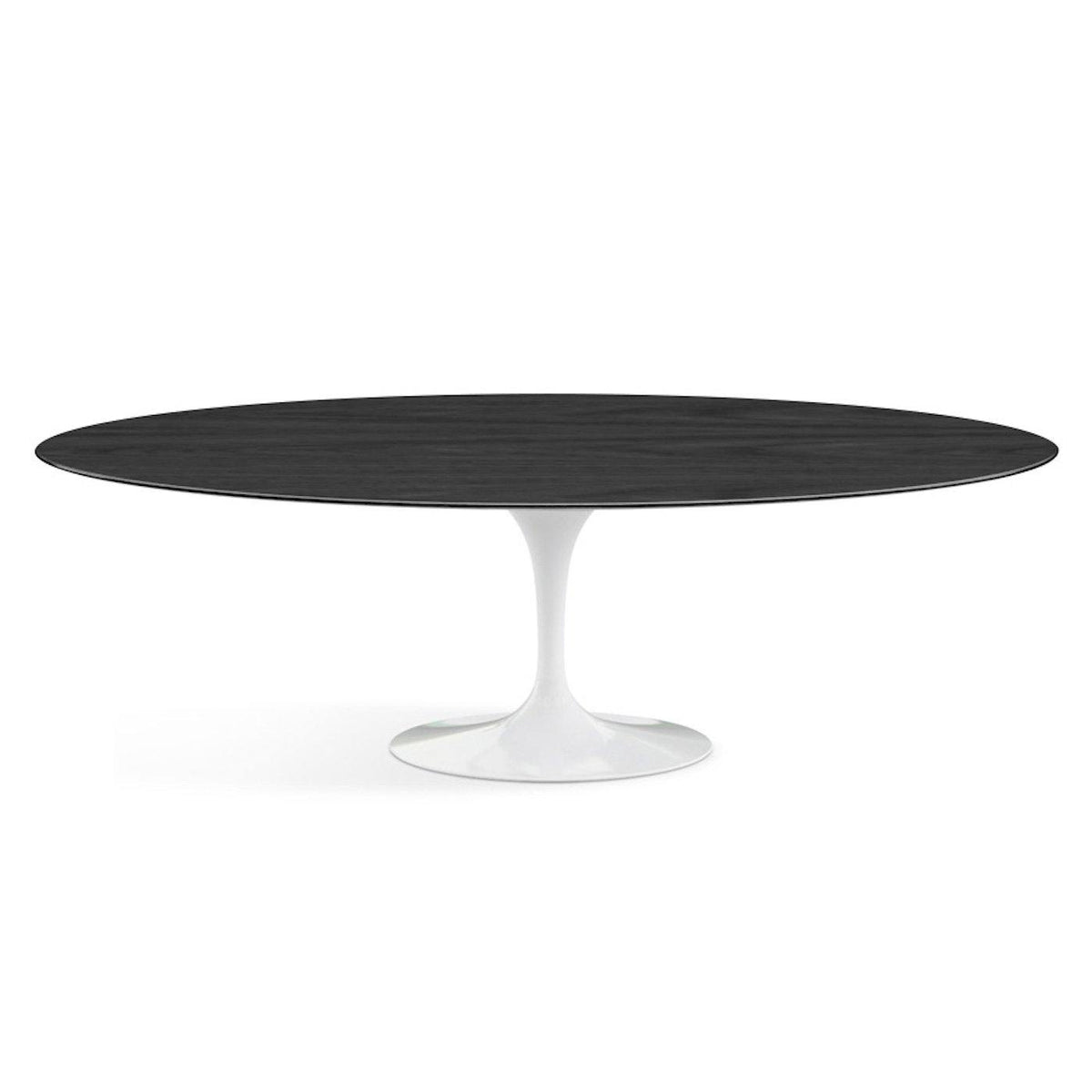 Oval Pedestal Dining Table - Wooden Top - available with a dark walnut top