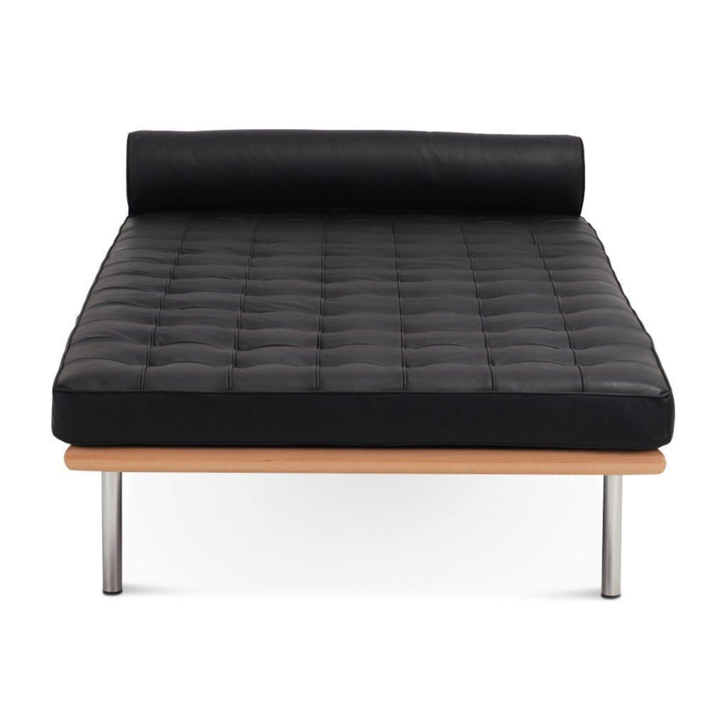 Barcelona Daybed - Mies van der Rohe-inspired daybed on slender polished steel legs