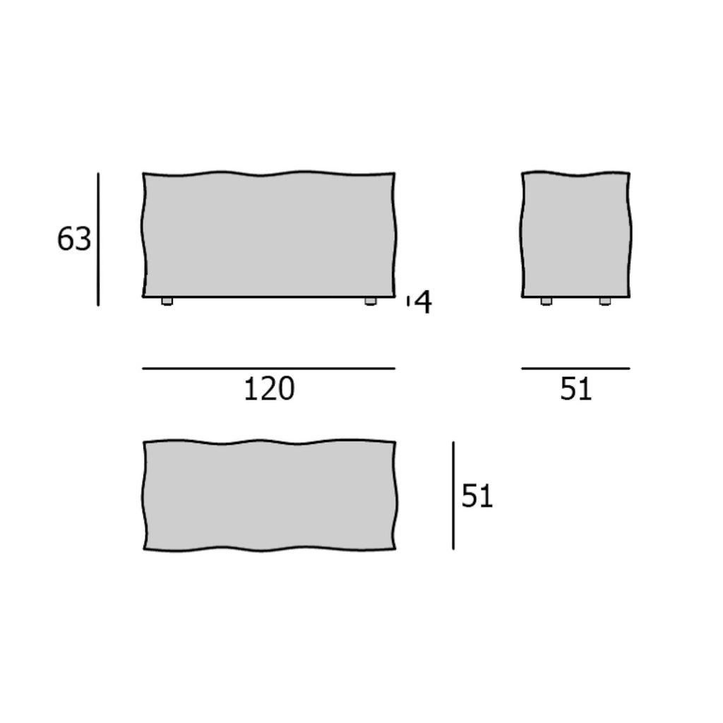 Extrasoft - L Backrest Module - modular sofa piece from Nue Modern