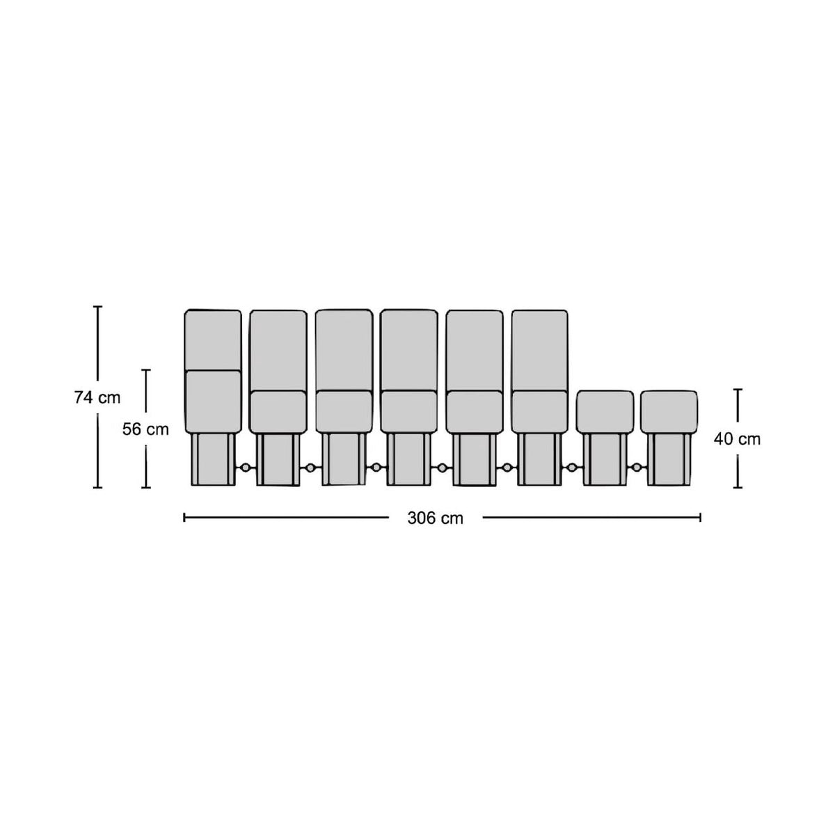 DS-600 Modular Sofa - Combo 1 - modular sofa combination from Nue Modern