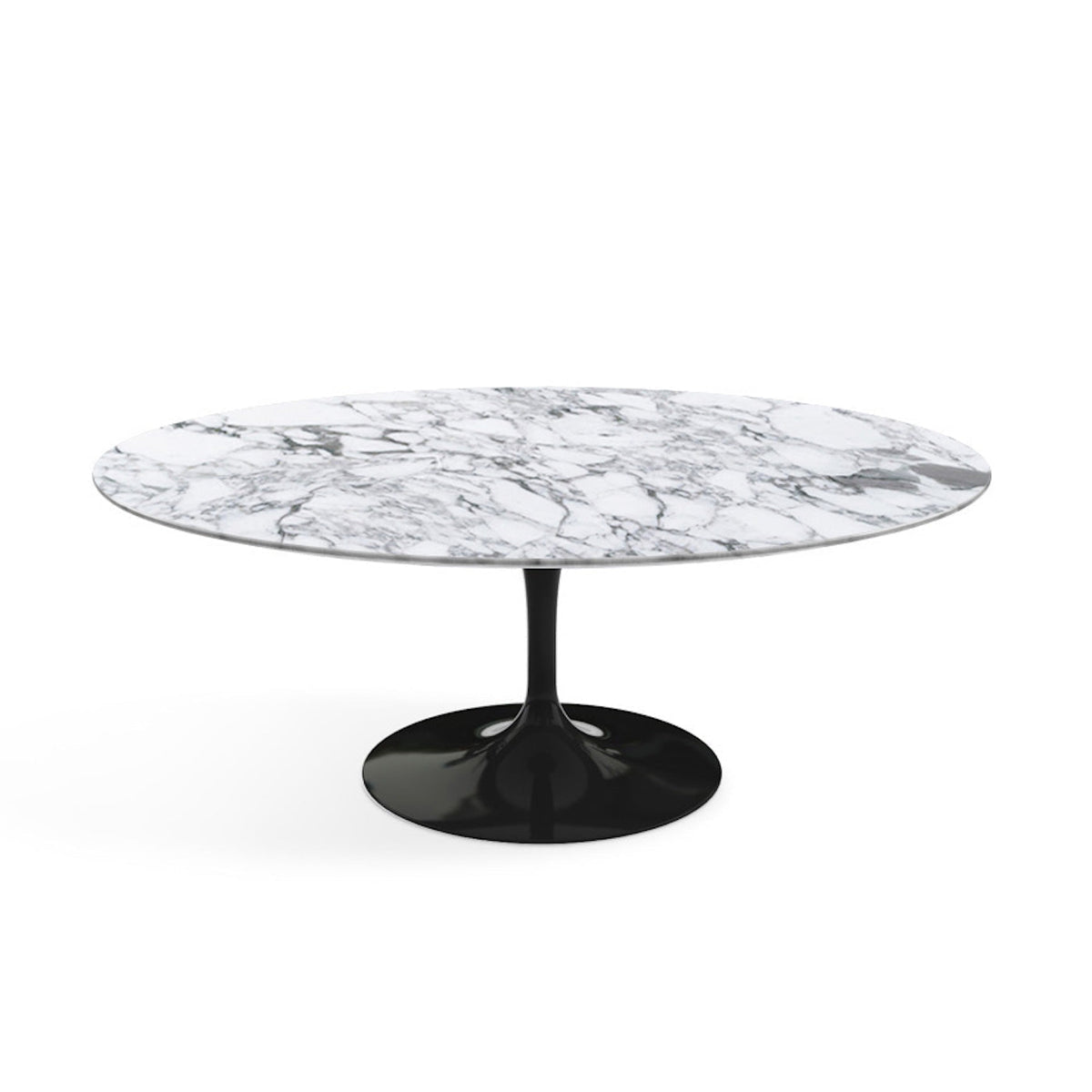 Oval Pedestal Coffee Table - Marble Top - available with a Verde Alpi marble top