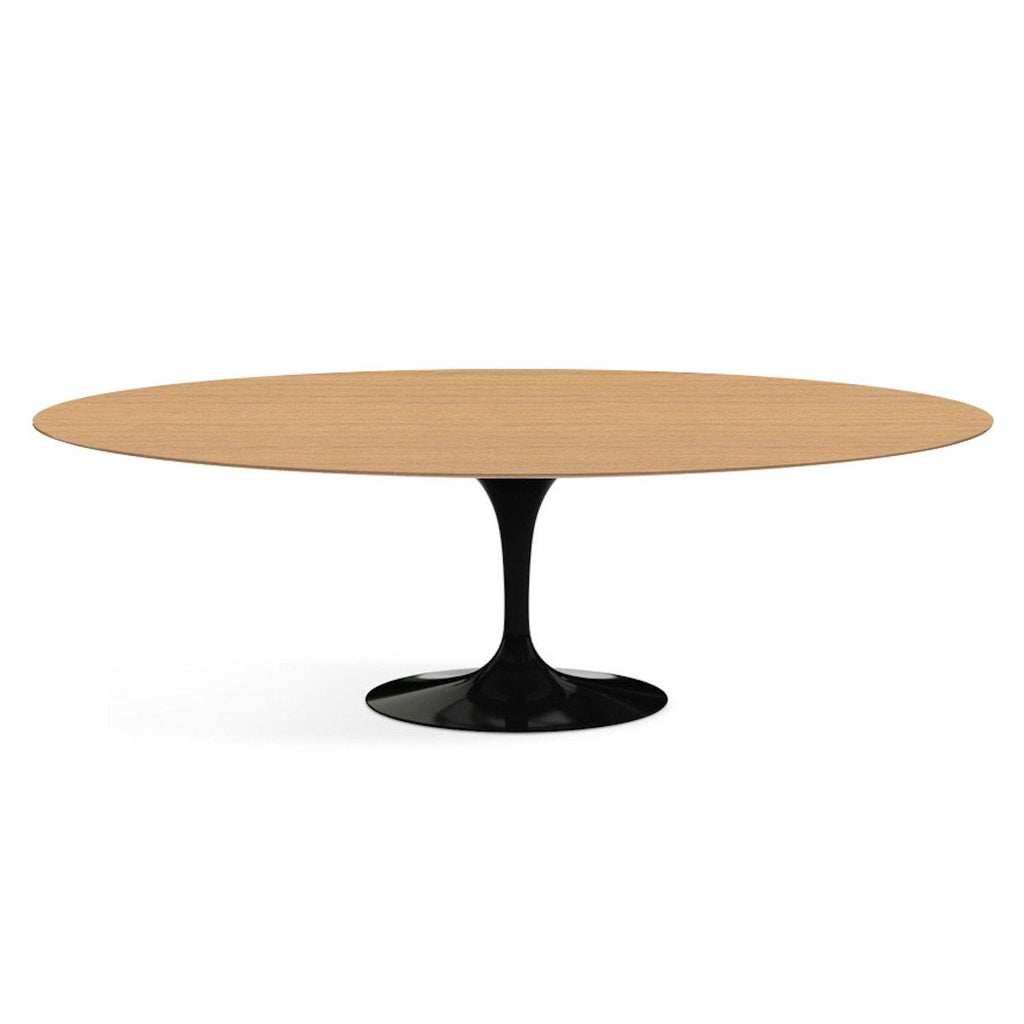 Oval Pedestal Dining Table - Wooden Top - available with a light walnut top