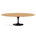 Oval Pedestal Dining Table - Wooden Top - available with a light walnut top