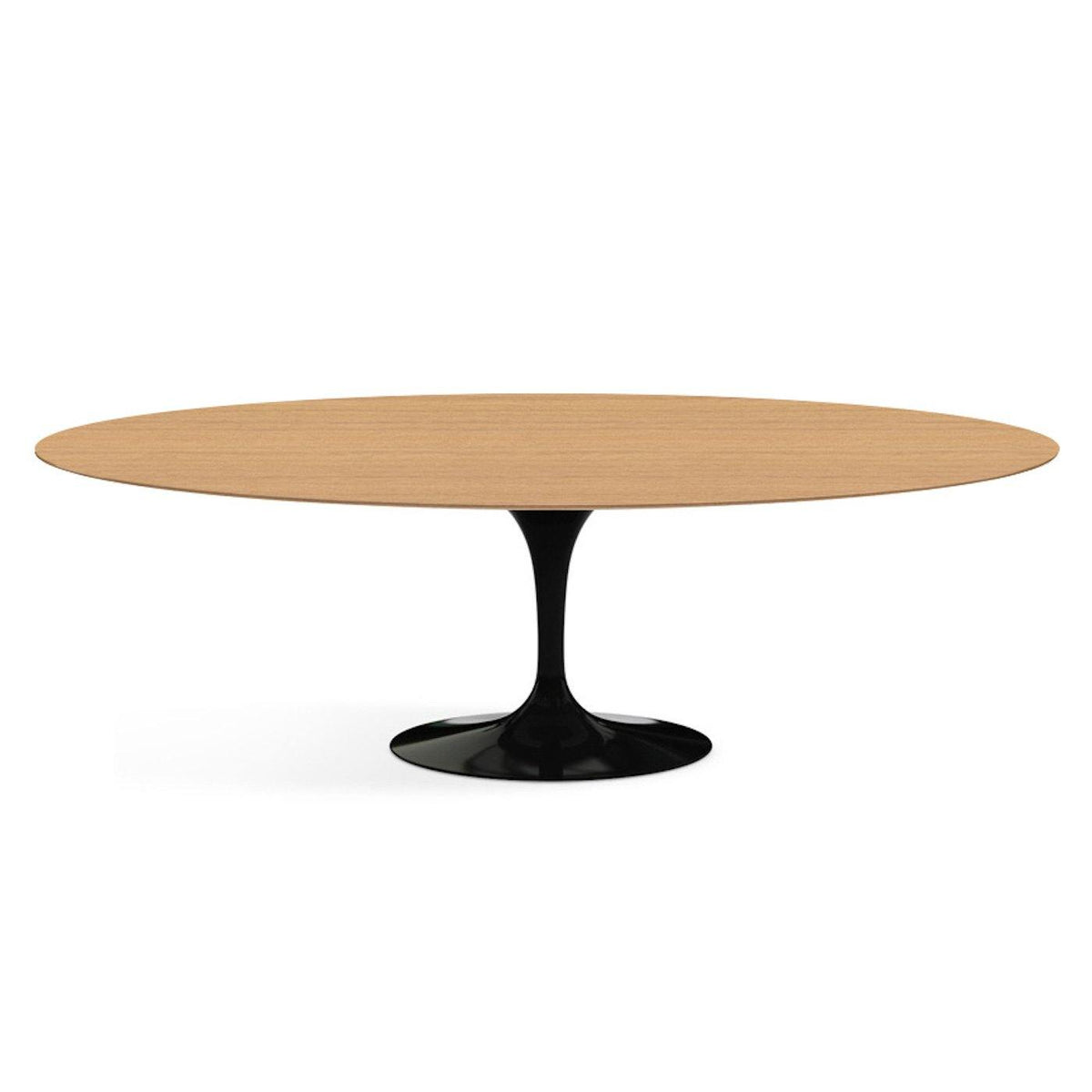 Oval Pedestal Dining Table - Wooden Top - available with a light walnut top