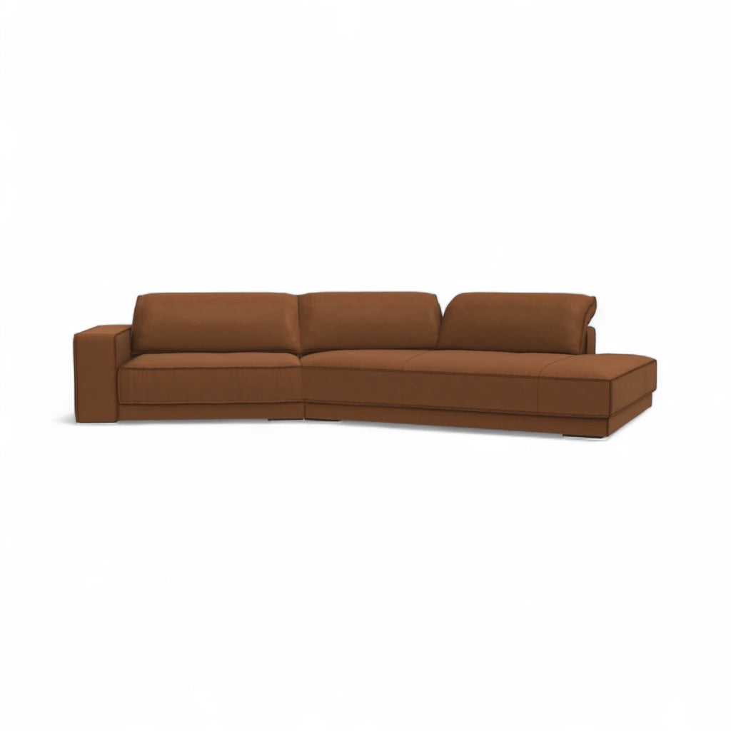 Budapest Large Sectional Sofa - deep lounging seat with generous cushion depth