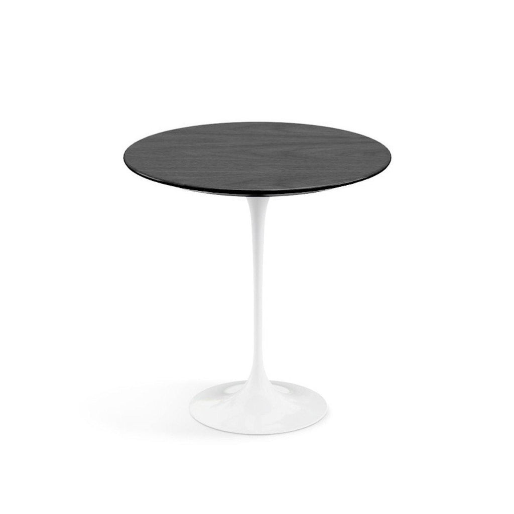 Pedestal Side Table - Wood Top - available with a stained black top
