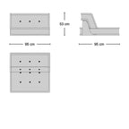 Mahjong Armless Module - modules that lay flat or combine into sofas