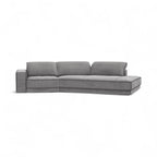 Budapest Large Sectional Sofa - expansive curved sectional with deep plump cushioning