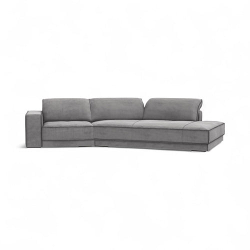 Budapest Large Sectional Sofa - expansive curved sectional with deep plump cushioning