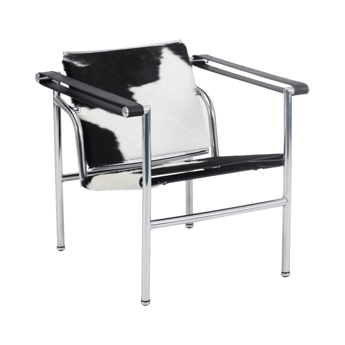 LC1 Armchair - slender tubular chrome frame