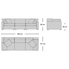Cloud Modular 3-Seater Sofa - deep modular three-seater from Nue Modern
