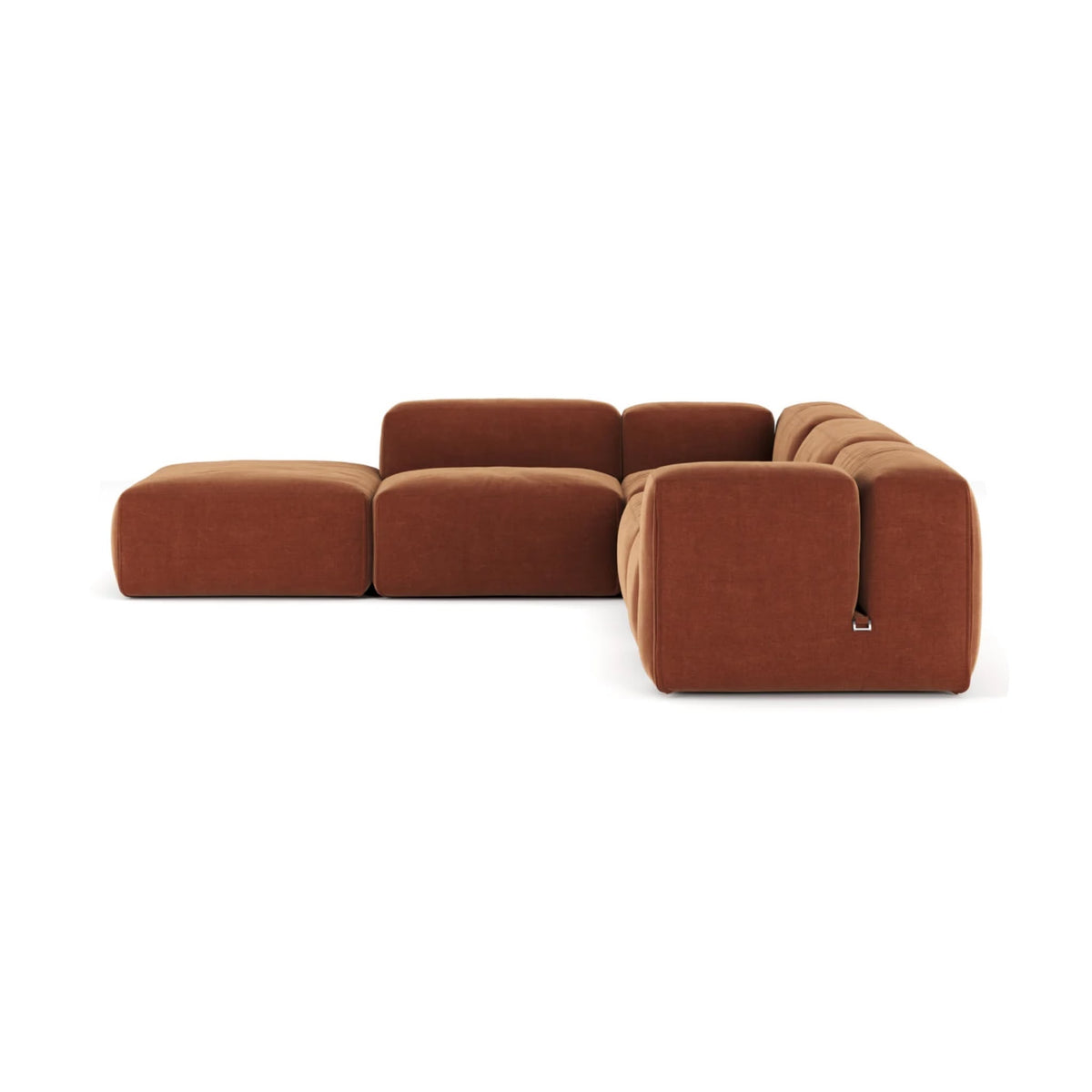 Le Mura Sofa Combo 5 - low-slung modular seating with upholstered walls