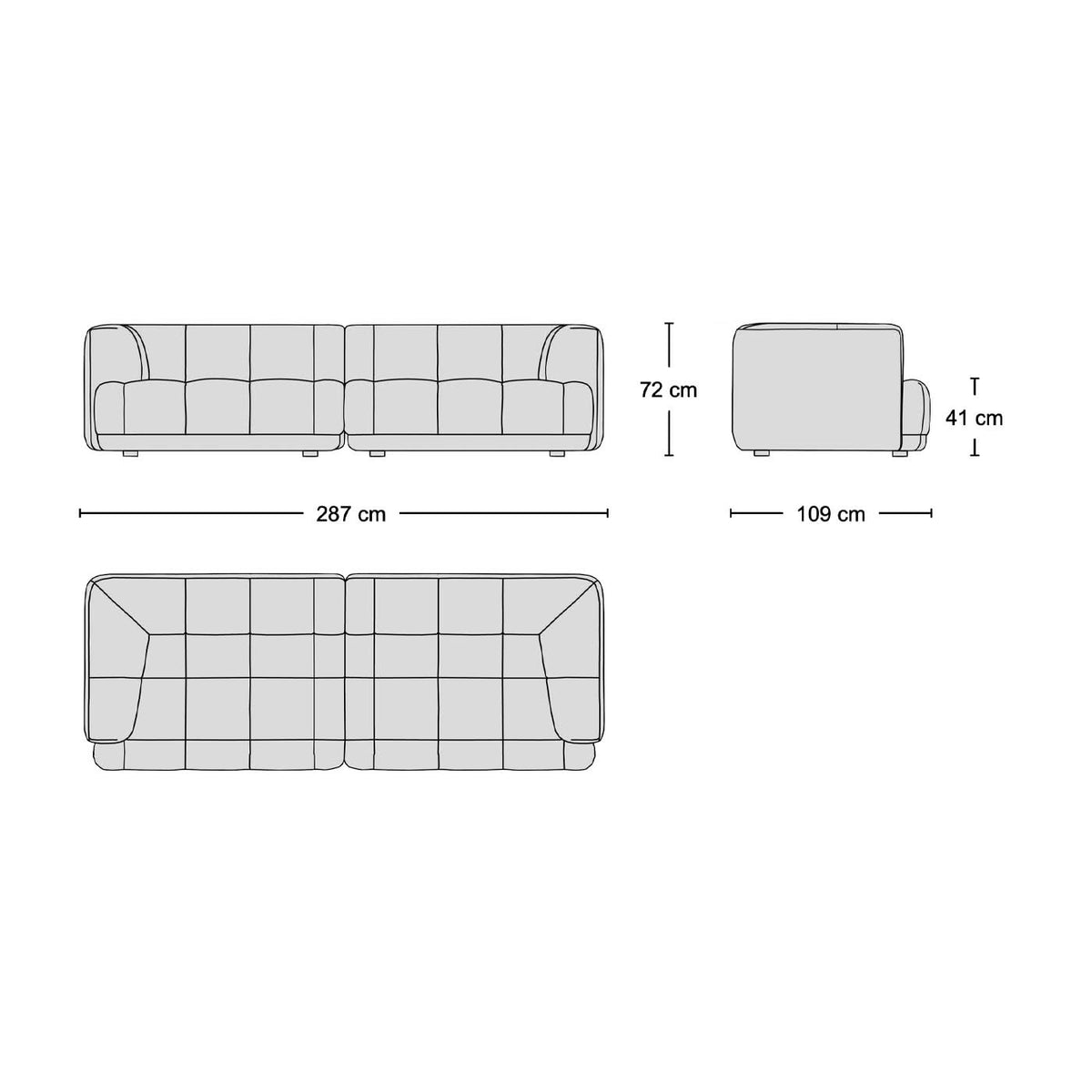 Flex Sofa Combo 1 - part of a configurable modular sofa
