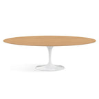 Oval Pedestal Dining Table - Wooden Top - available with a natural oak top