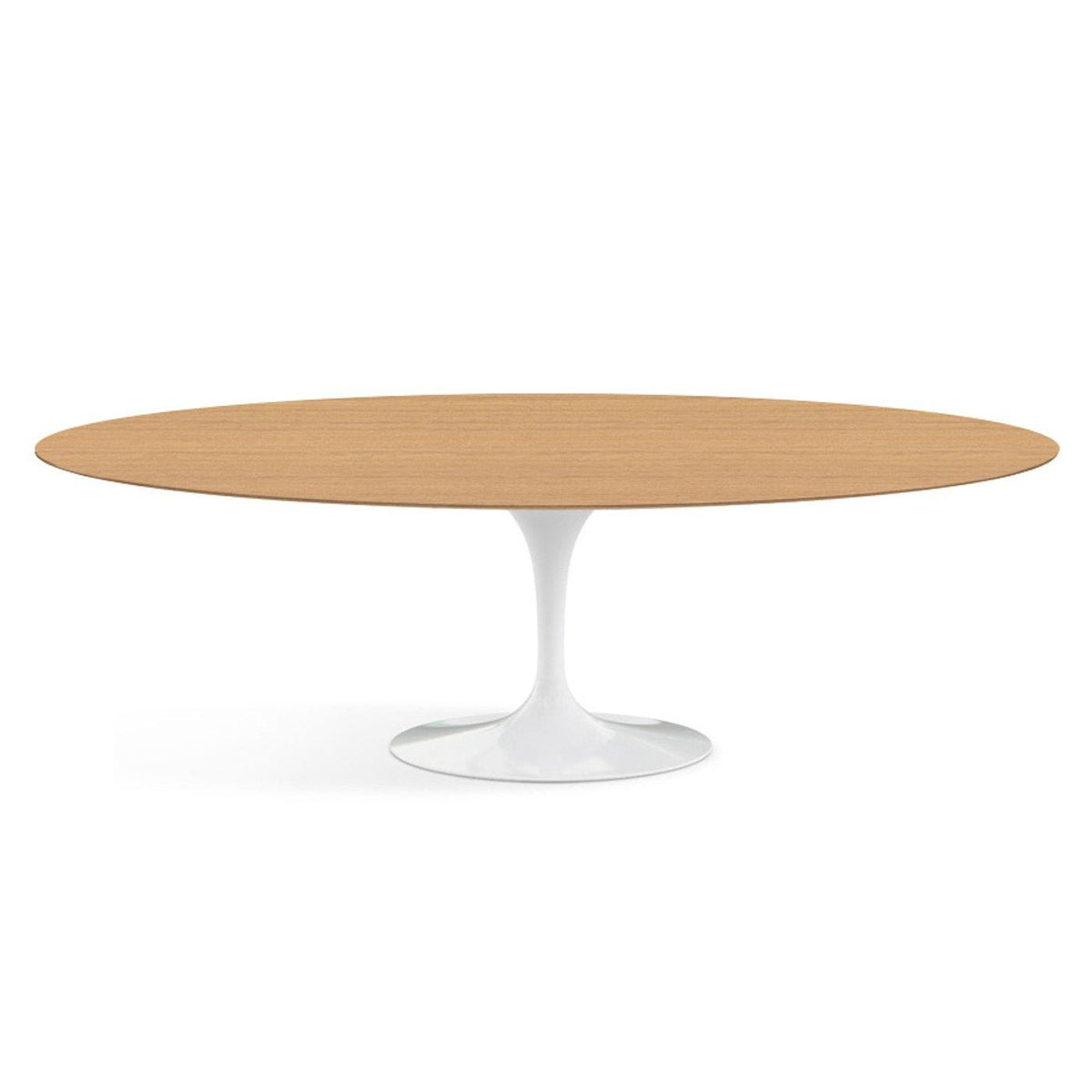 Oval Pedestal Dining Table - Wooden Top - available with a natural oak top