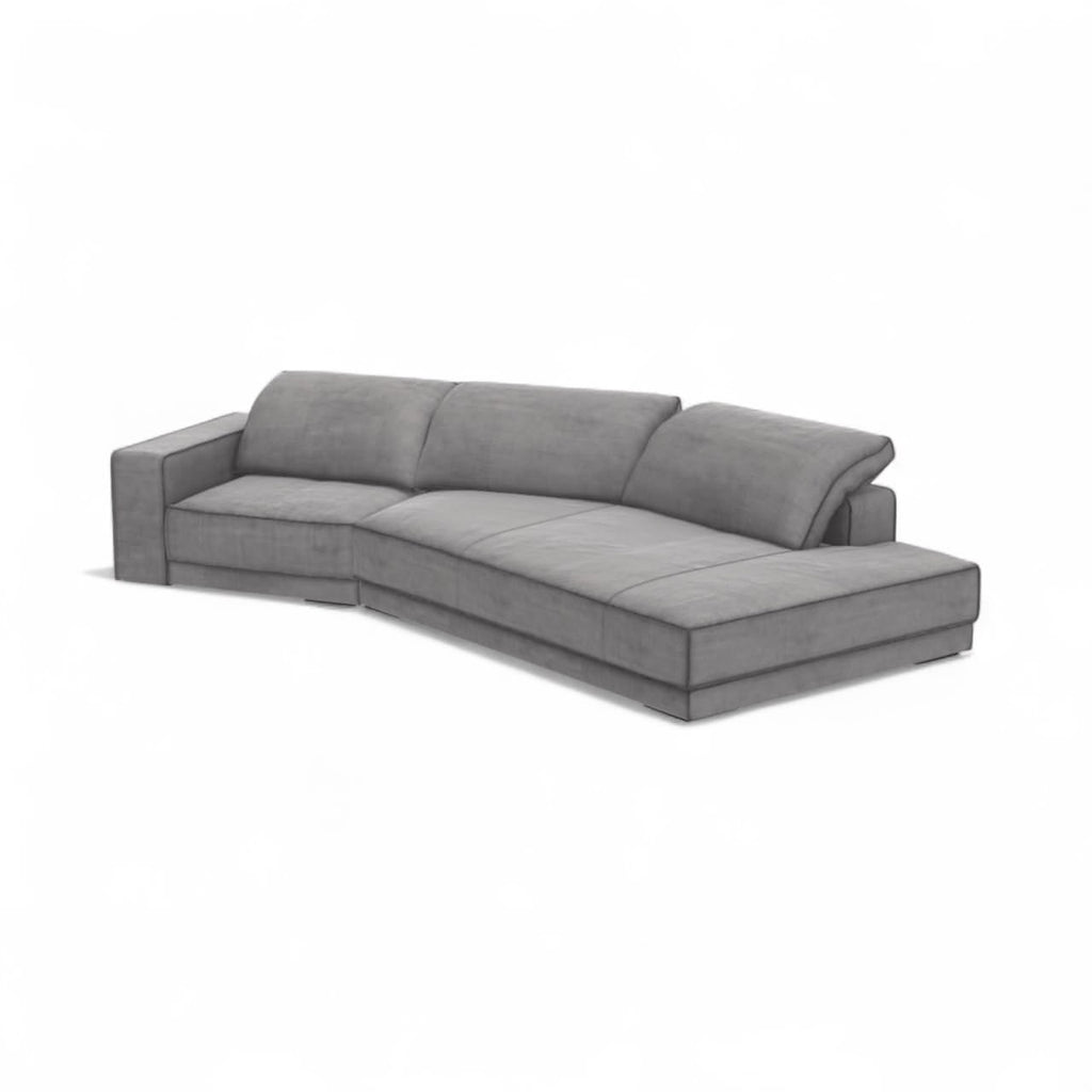 Budapest Large Sectional Sofa - sweeping curved lines wrapping generous seating