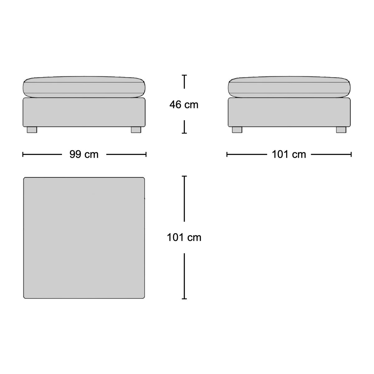 Cloud Ottoman - oversized modular ottoman from Nue Modern