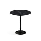 Pedestal Side Table - Marble Top - round marble top on a single trumpet base