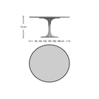 Pedestal Dining Table - Marble Top - mid-century modern pedestal design