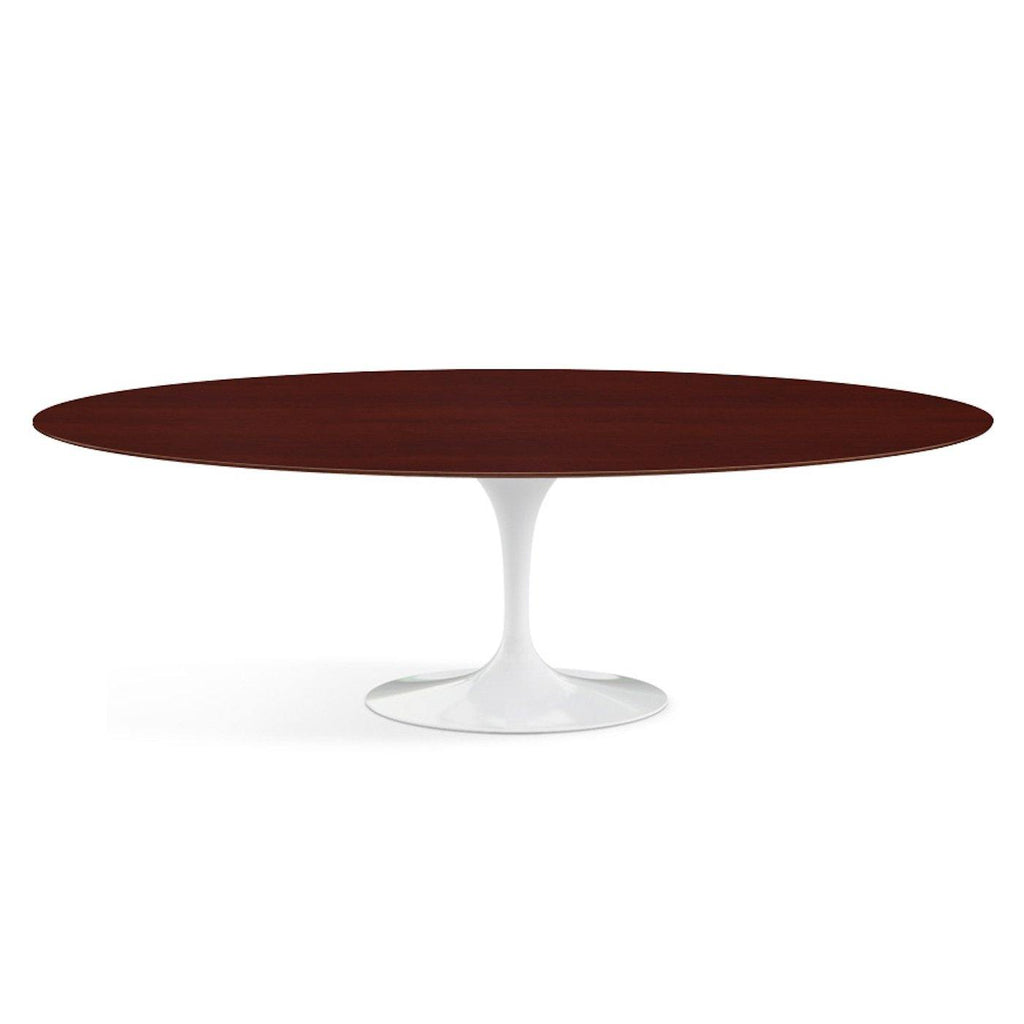 Oval Pedestal Dining Table - Wooden Top - white or black base