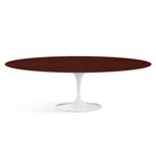 Oval Pedestal Dining Table - Wooden Top - white or black base