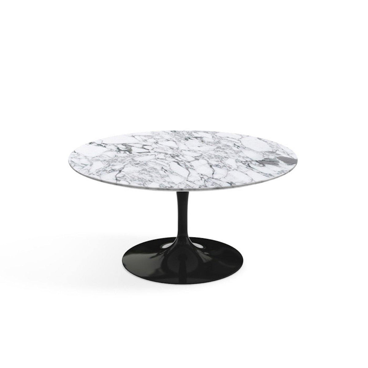 Pedestal Low Table - Marble Top - available with an Emperador Dark marble top