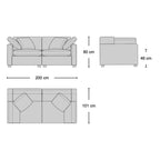 Cloud Modular 2-Seater Sofa - compact deep-seated modular sofa for snugs