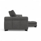 Portman 3-Seater Sofa with Large Chaise - tailored lines and defined arms