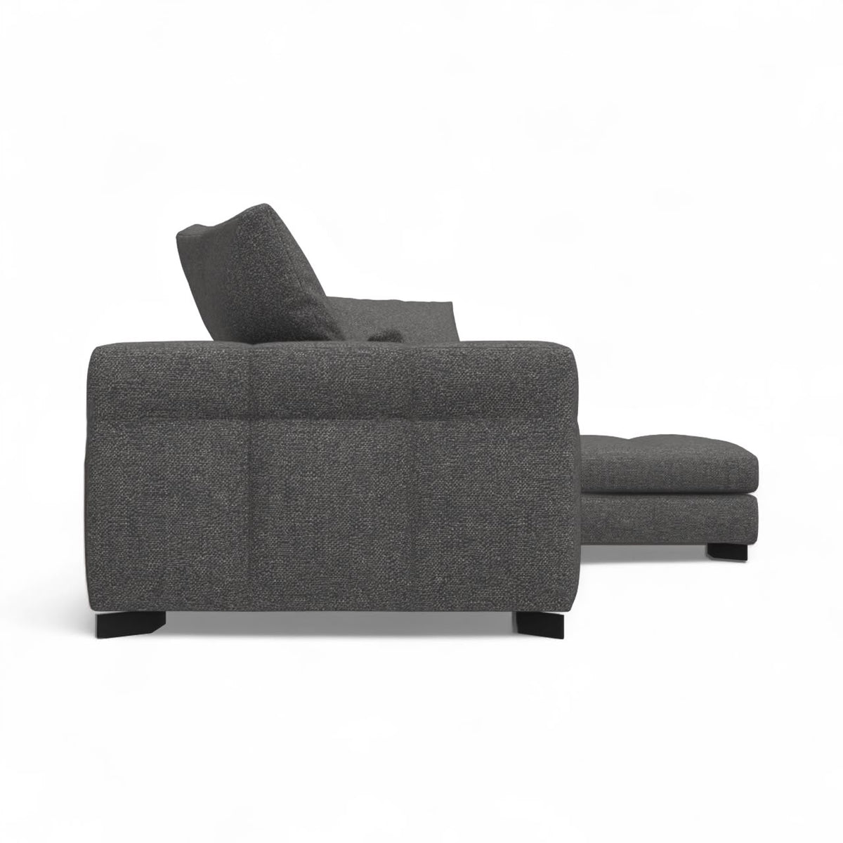 Portman 3-Seater Sofa with Large Chaise - tailored lines and defined arms