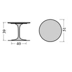 Pedestal Low Table - Wood Top - coffee table for the living room
