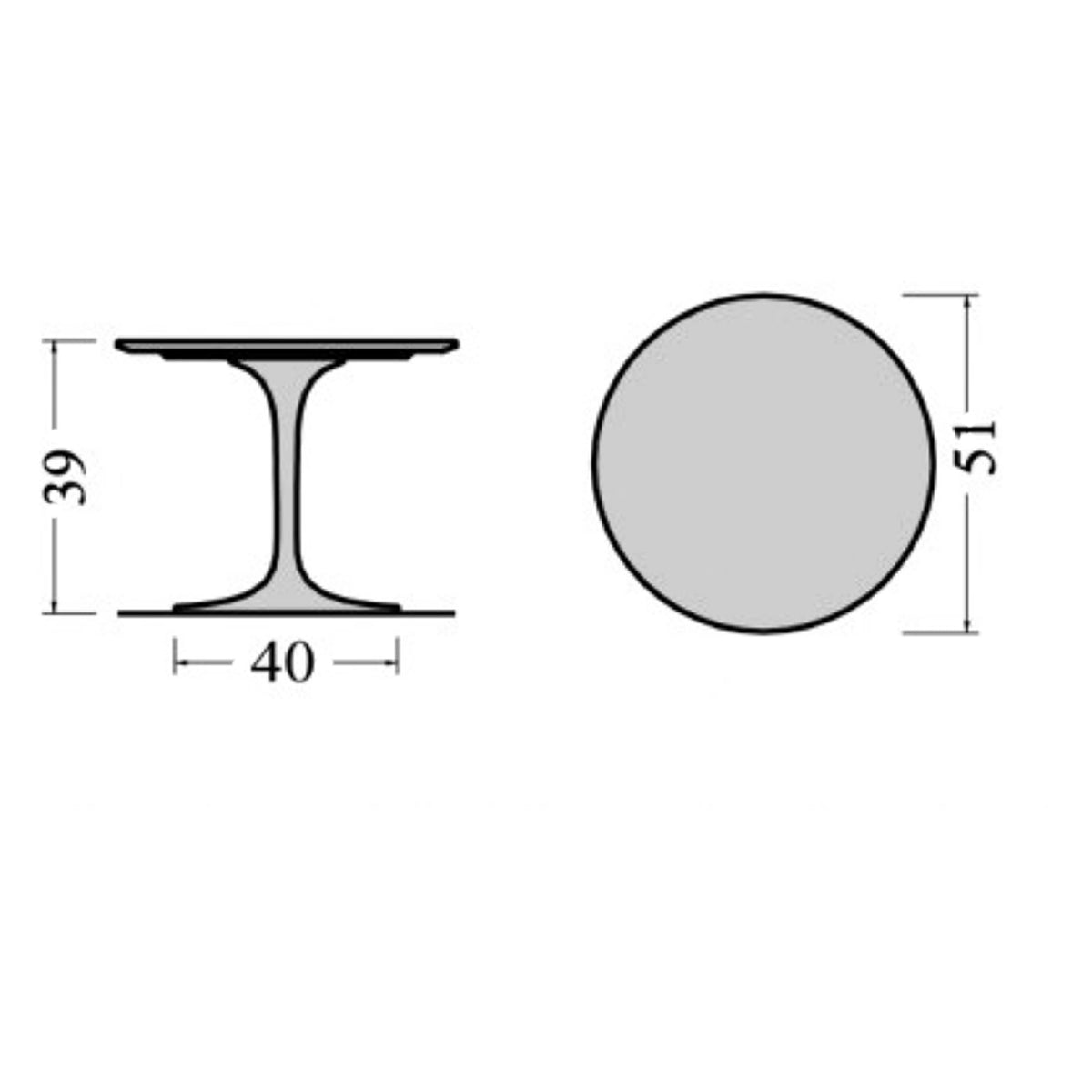 Pedestal Low Table - Wood Top - coffee table for the living room