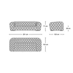 Chester Moon 2-Seater Sofa - rounded two-seater quilted sofa from Nue Modern