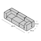 Le Mura 3-Seater Sofa - low modular sofa from Nue Modern