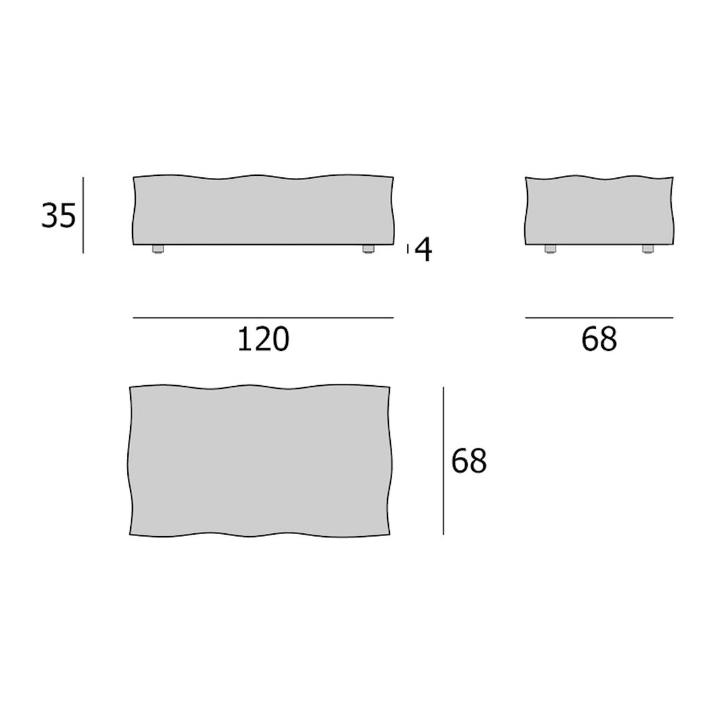 Extrasoft - M Seat Module - modular sofa piece from Nue Modern