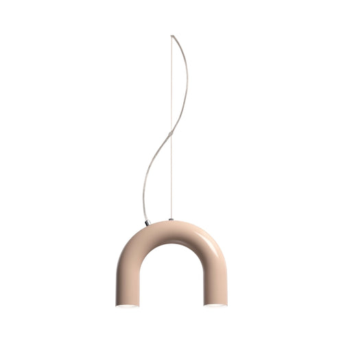 Arch Single Pendant - ceiling light with one shade suspended from a curved arm