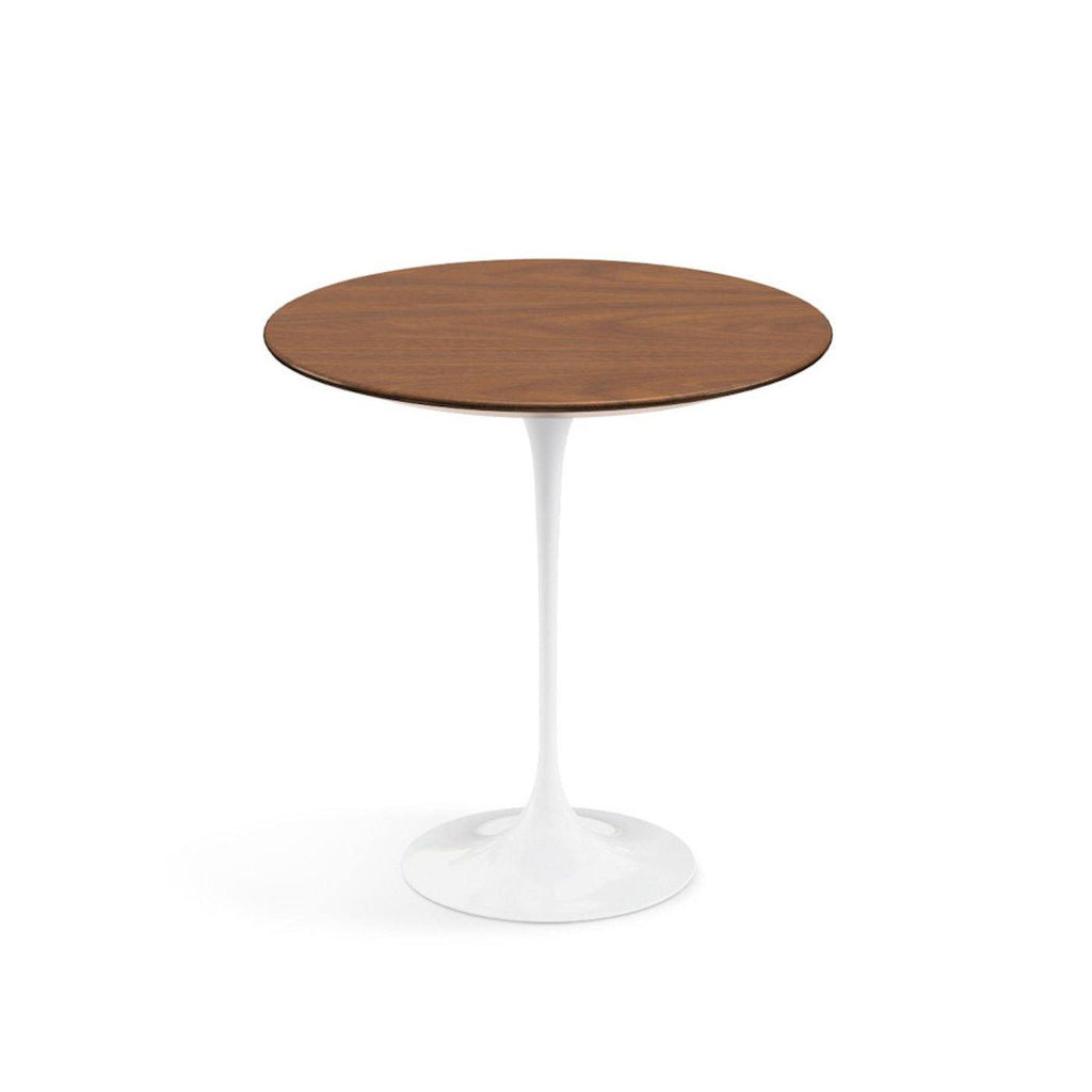 Pedestal Side Table - Wood Top - Eero Saarinen-inspired wooden side table