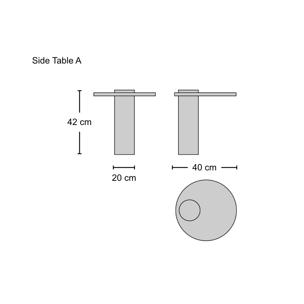 Salute Tables - coffee table and side tables in contrasting finishes