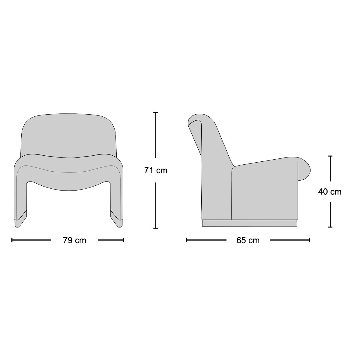 Alky Armchair Dimensions 
